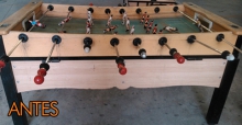 Futbolín antes de restaurar